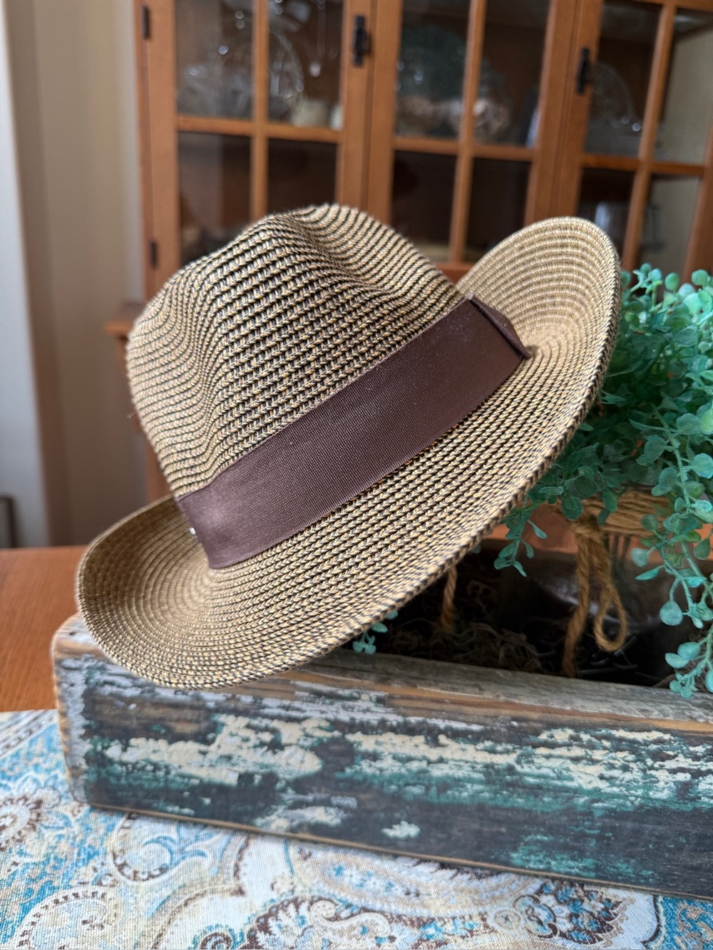 Sun’N’Sand UPF 50+ Fedora Sun Hat Brown Adjustable